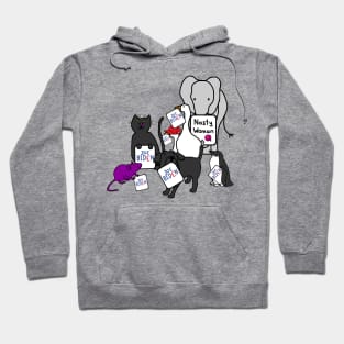 Animals with Joe Biden Signs Hoodie